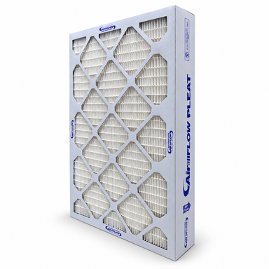 24x24x4 beverage board mini pleat filter angled view