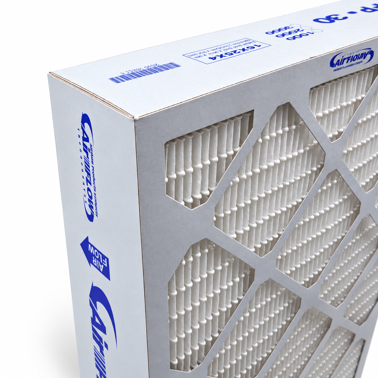 24x24x4 beverage board mini pleat filter corner detail